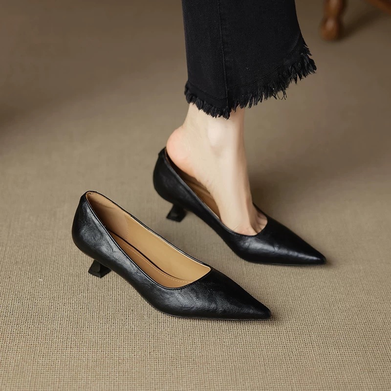 Women'S Shoes Non Slip - Sepatu Stiletto Sederhana Model Slip-on Bahan