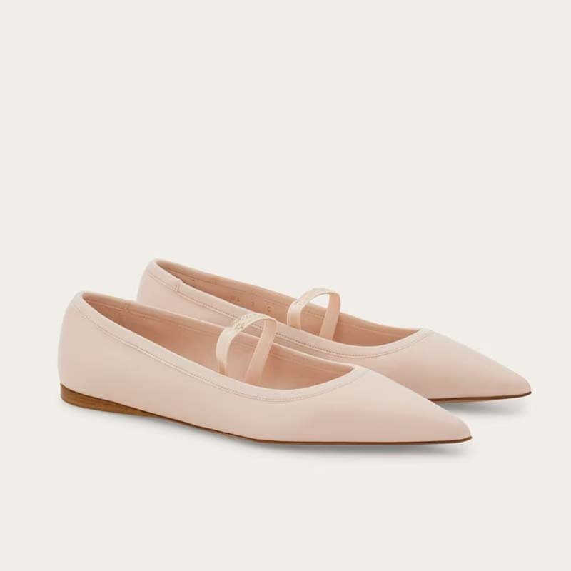 Ribbon Tie Heel - Sepatu Flat Balet Wanita Sepatu Pointe