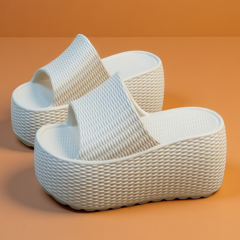 Women'S Shoes Non Slip - Sandal Platform Anyaman Tekstur Baru Wanita,