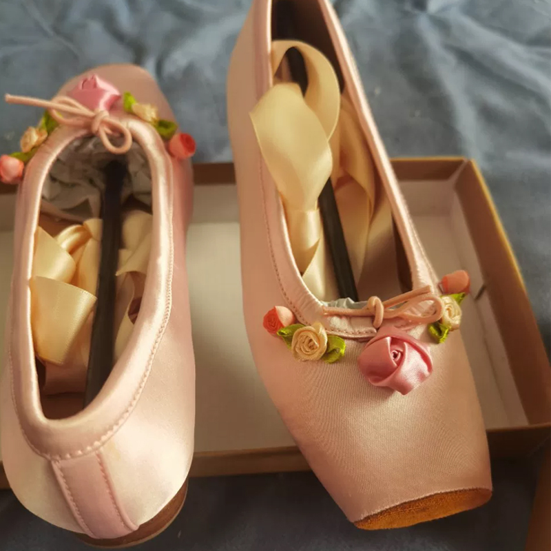 Ribbon Tie Heel - Sepatu Mary Jane Wanita Warna Pink