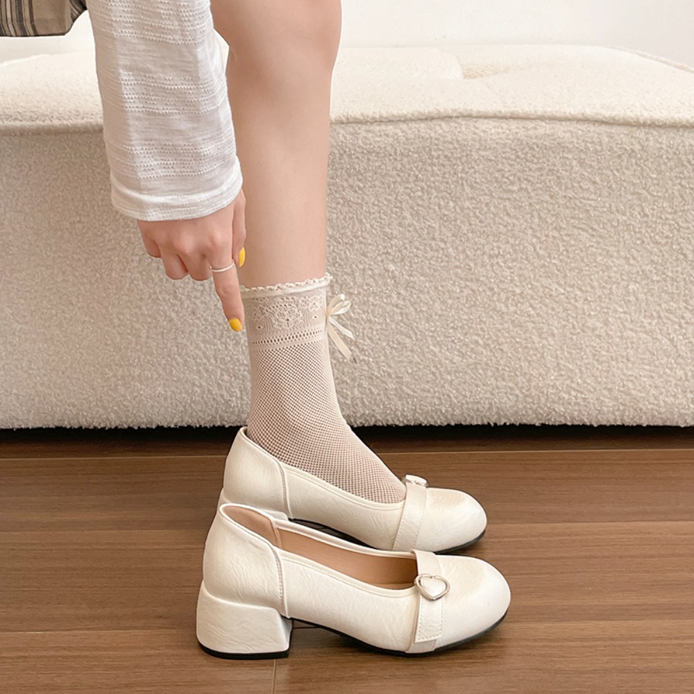 Women Shoes Mk - Sepatu Hak Tinggi Chunky Heel Gaya