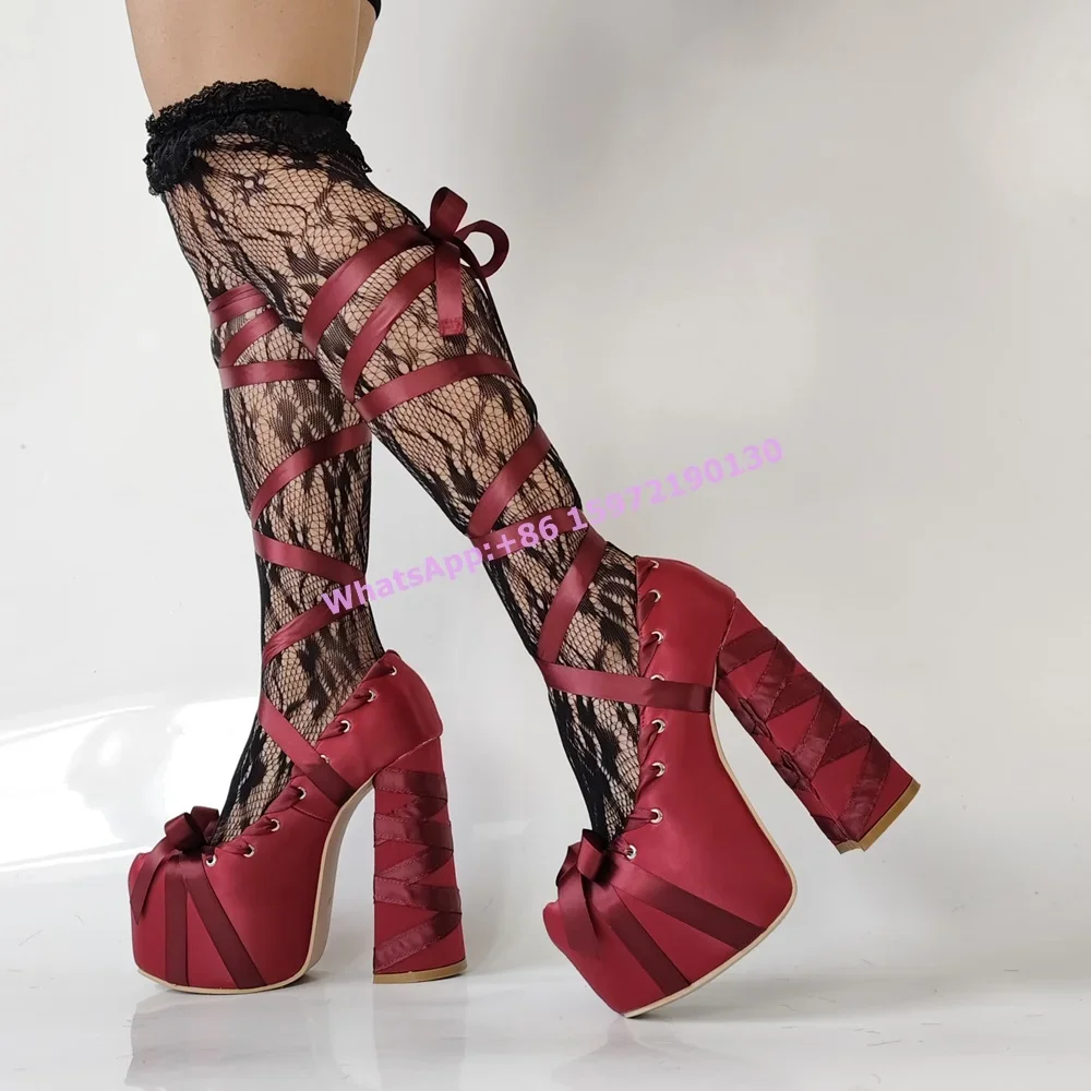 Sepatu pump Platform pita Sati - Ribbon Tie Heel ulasan dan harga