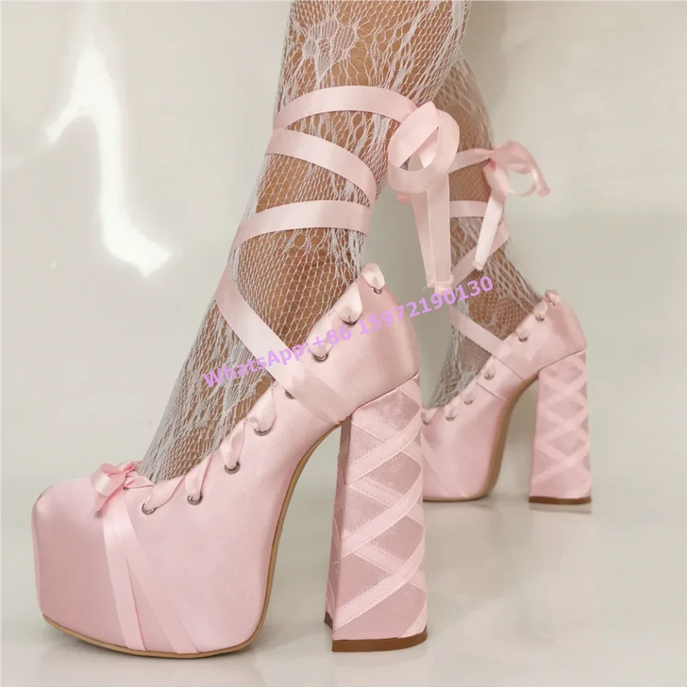 Sepatu pump Platform pita Sati - Ribbon Tie Heel ulasan dan harga