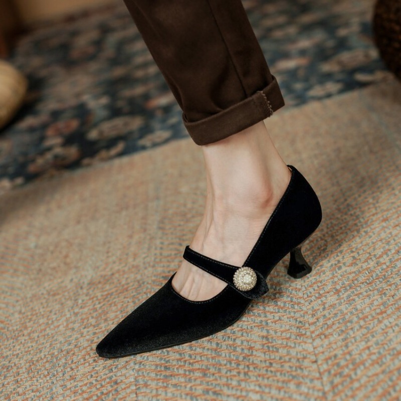 Sepatu Mary Jane Wanita Vintag - Slingback Pumps Women ulasan dan harga