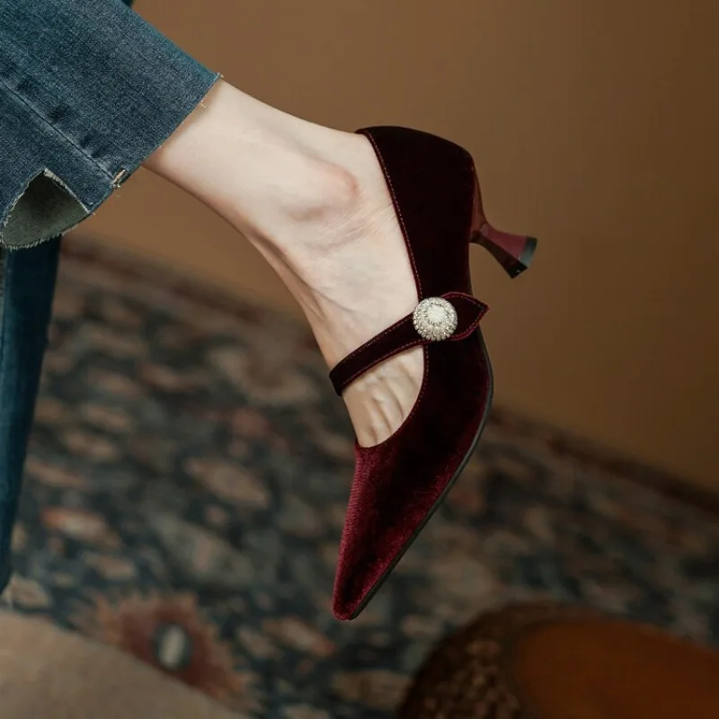 Sepatu Mary Jane Wanita Vintag - Slingback Pumps Women ulasan dan harga