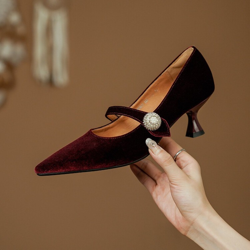 Sepatu Mary Jane Wanita Vintag - Slingback Pumps Women ulasan dan harga