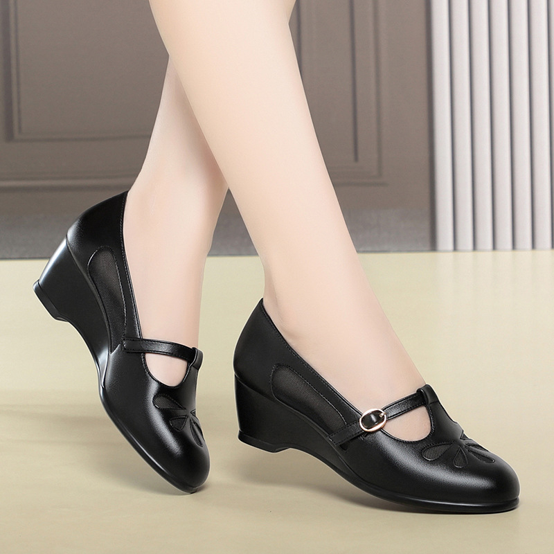Sepatu Hak Wedge Berjaring Mus - Women'S Shoes Non Slip ulasan dan harga