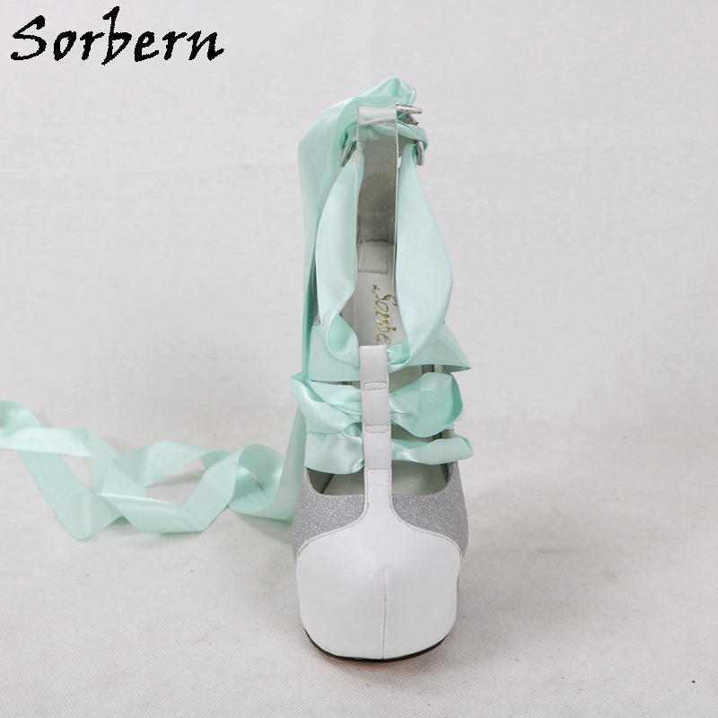 Sorbern Putih Kulit Asli Wanit - Ribbon Tie Heel ulasan dan harga