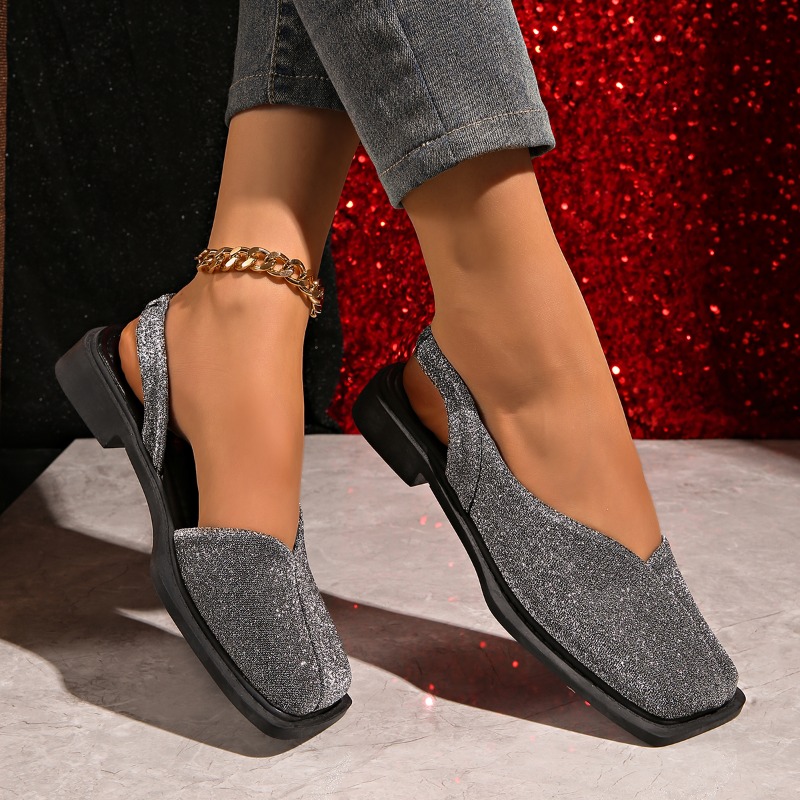 Sepatu Flat Slingback Berkilau - Slingback Pumps Women ulasan dan harga