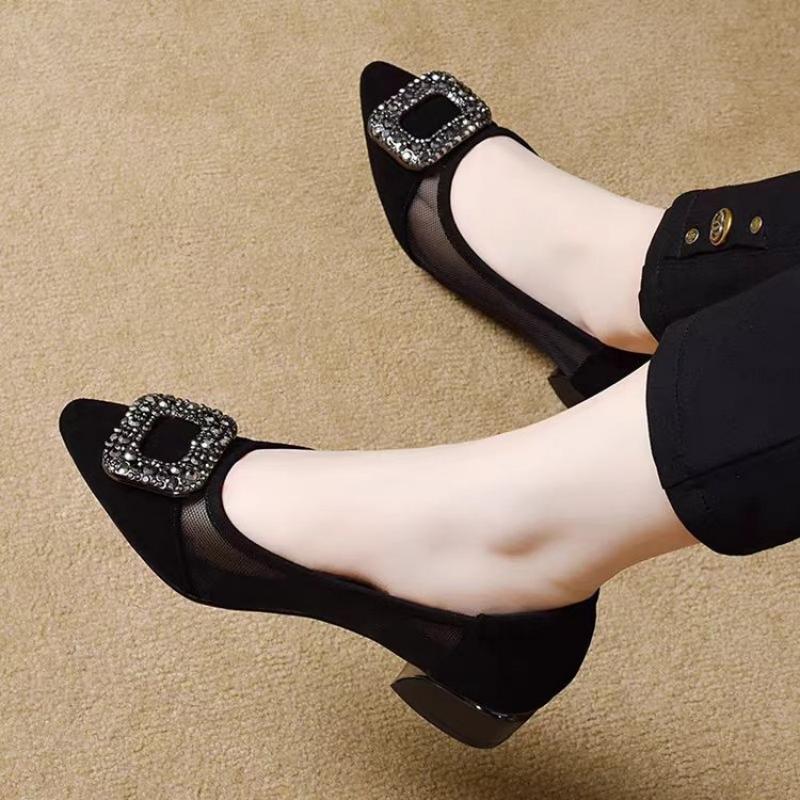 Sepatu Pumps Hak Blok Berujung - Slingback Pumps Women ulasan dan harga